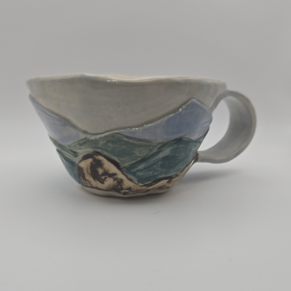 Handmade Mountians Pottery Cup